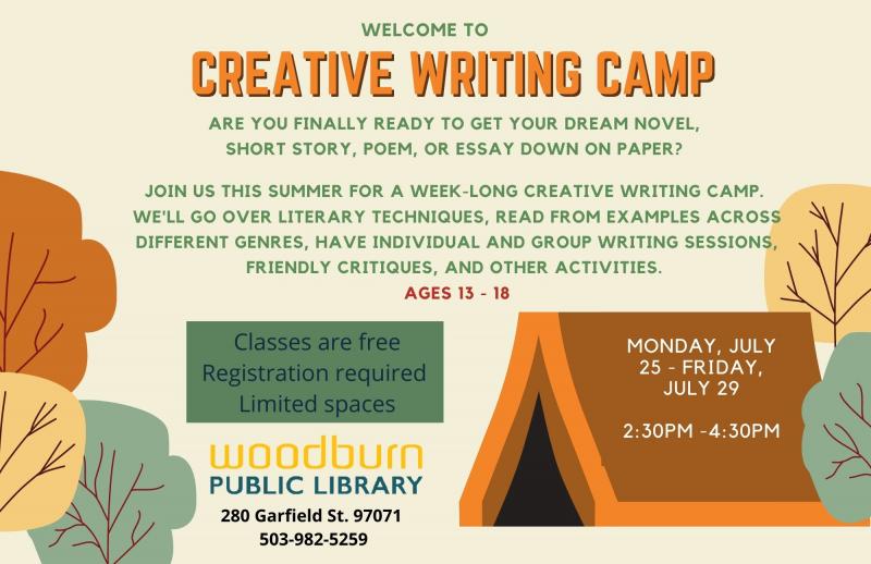 creative writing camp for adults