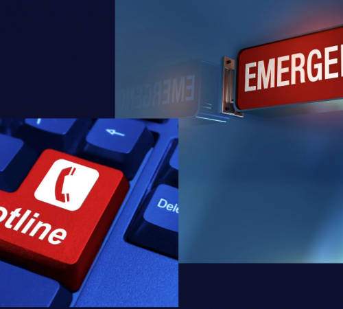 Hotline and emergency graphic