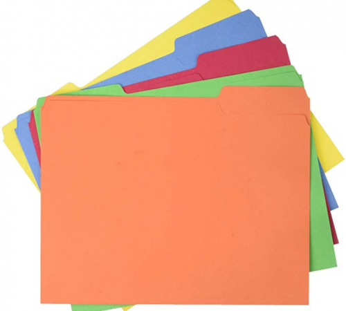 Colored manila folders