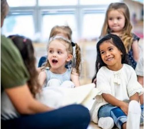 Kids listening to story
