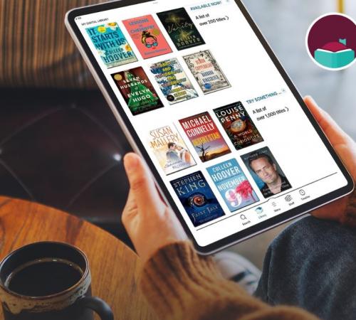 Person browsing eBooks on a tablet