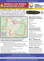 Emarald Ash Borer Quarantine Alert