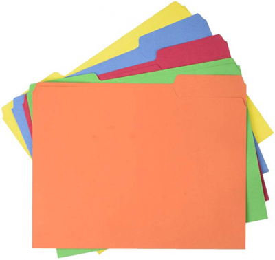 Colored manila folders