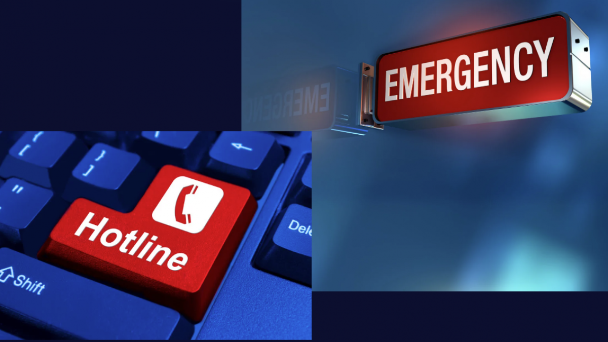 Hotline and emergency graphic