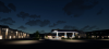 CU 24-01 Applicant's rendering of gas station & apartments at night from his slide presentation (July 25, 2024)